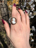 Antique 18K, 14K & Carved Cameo Charles X Conversion Ring