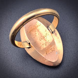 Antique Georgian 14K, 12K & Hand Painted Mourning Conversion Ring