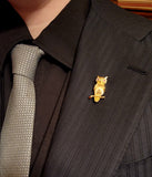Vintage 14K & Ruby Owl Brooch TLJ