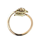 Antique 18K, 14k & Chalcedony Dogwood Conversion Ring