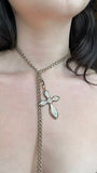 Antique 9K & Enamel Cross Pendant