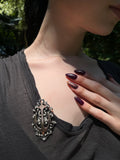 Antique 18K, Silver & Seed Pearl Anchor Belt Clip/Pendant
