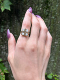 Antique 14K & Enamel Greek Revival Conversion Ring