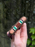 Antique 8K, Bohemian Garnet & Agate Bar Pin/Brooch