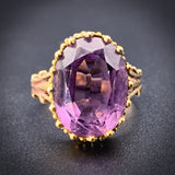 Antique 14K & Amethyst Conversion Ring