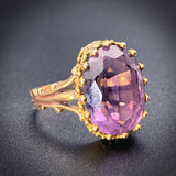 Antique 14K & Amethyst Conversion Ring