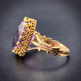 Antique 14K & Amethyst Conversion Ring