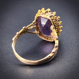 Antique 14K & Amethyst Conversion Ring