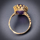 Antique 14K & Amethyst Conversion Ring