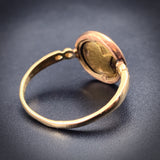 SOLD Antique 15K, 14K & Hand Painted Enamel Cherub Conversion Ring