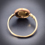 SOLD Antique 15K, 14K & Hand Painted Enamel Cherub Conversion Ring