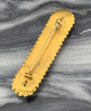 Antique 8K, Bohemian Garnet & Agate Bar Pin/Brooch