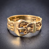 Estate 9K Gold Buckle Ring