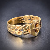 Estate 9K Gold Buckle Ring