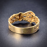 Estate 9K Gold Buckle Ring