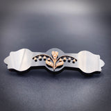Antique Onyx & Seed Pearl Brooch