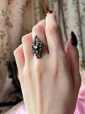 Antique 14K, 13K, Silver & Diamond Conversion Ring