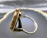 Antique 14K & Silver Alexander The Great Ancient Coin Ring