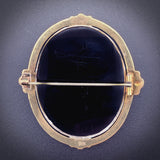 Antique 18K & Hard Stone Cameo Brooch