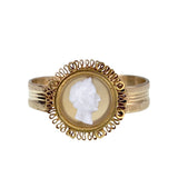 Antique 18K & Carved Shell Julius Caesar Cameo Conversion Ring
