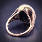 18K & Carved Onyx Cameo Ring