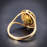 SOLD Antique 14K, Citrine & Seed Pearl Conversion Ring