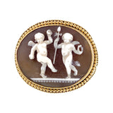 SOLD Antique 15K, 14K & Carved Shell Cameo Locket  Conversion Ring