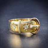 Antique 18K & Diamond Buckle Ring