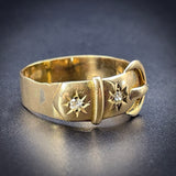 Antique 18K & Diamond Buckle Ring