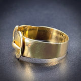 Antique 18K & Diamond Buckle Ring