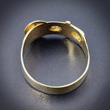 Antique 18K & Diamond Buckle Ring