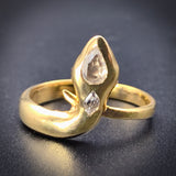SOLD Vintage 18K & Diamond Snake Ring