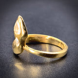 SOLD Vintage 18K & Diamond Snake Ring