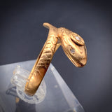 SOLD Vintage 9K & Diamond Snake Ring