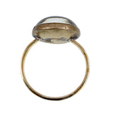 Estate 14K & Hand Painted Reverse Intaglio Duck Conversion Ring