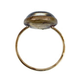 Estate 14K & Hand Painted Reverse Intaglio Duck Conversion Ring
