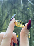 Antique 18K, Emerald & Enamel Mourning Ring