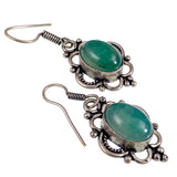 Vintage Silver & Jade Earrings