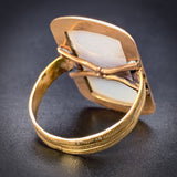Antique 14K & Agate Intaglio Monogram Conversion Ring