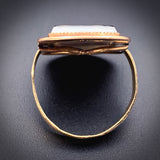 Antique 14K & Agate Intaglio Monogram Conversion Ring