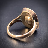 Antique 9K & Carved Carnelian Fob Conversion Ring