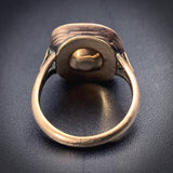 Antique 9K & Carved Carnelian Fob Conversion Ring