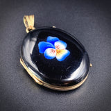 Antique 14K & Enamel Mourning Locket
