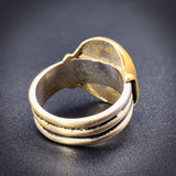 Antique Vermeil, Silver & Enamel Coin Ring