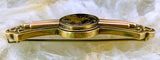 Antique 14K & Black Gold-In-Quartz Brooch