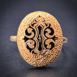 Antique 14K, 10K & Enamel Conversion Ring