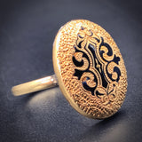 Antique 14K, 10K & Enamel Conversion Ring