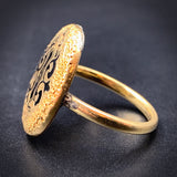 Antique 14K, 10K & Enamel Conversion Ring