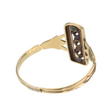 Antique French 18K, Garnet & Pearl Ring