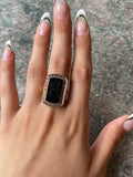 Antique 14K & Agate Intaglio Monogram Conversion Ring